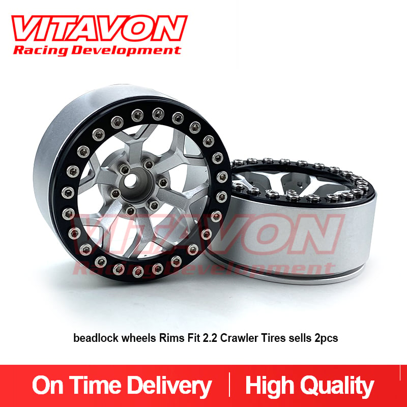 VITAVON CNC Alu 2.2 beadlock wheels Rims Fit 2.2 Crawler Tires