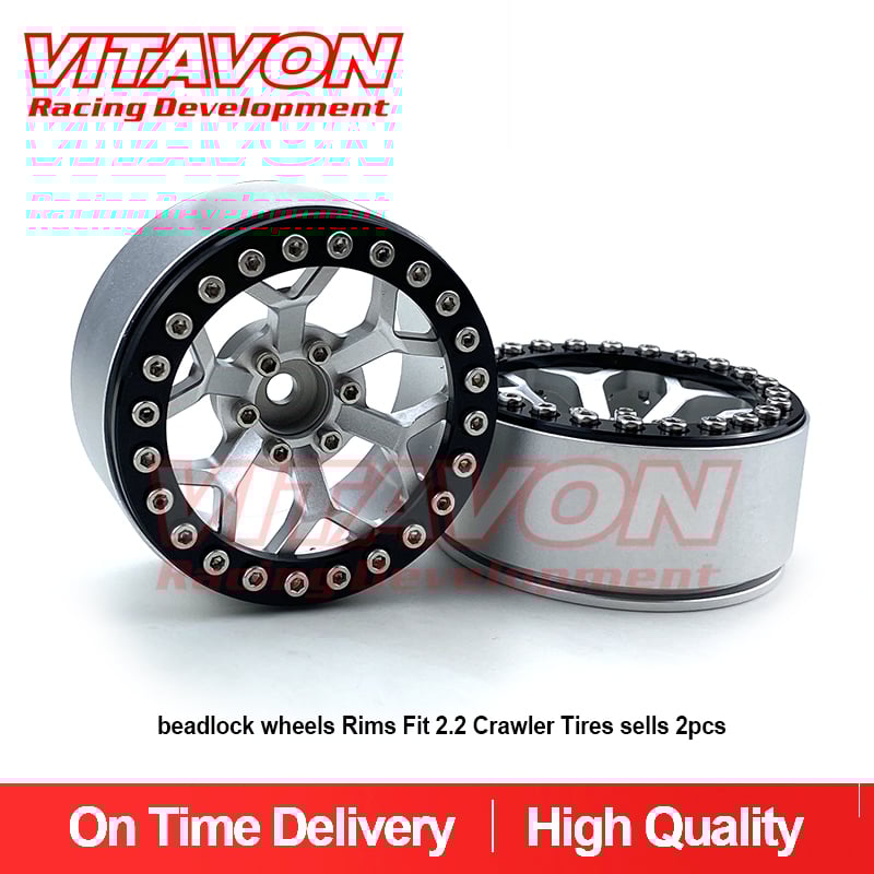 VITAVON CNC Alu 2.2 beadlock wheels Rims Fit 2.2 Crawler Tires