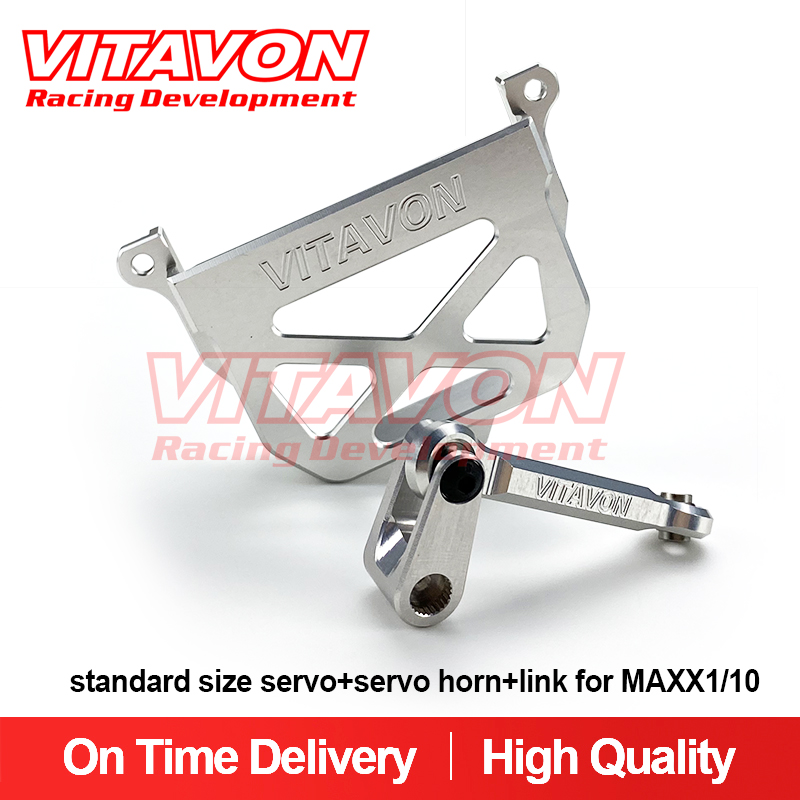 VITAVON CNC adapter for standard size servo+servo horn+link for MAXX1/10/  Traxxas MAXX/Slash