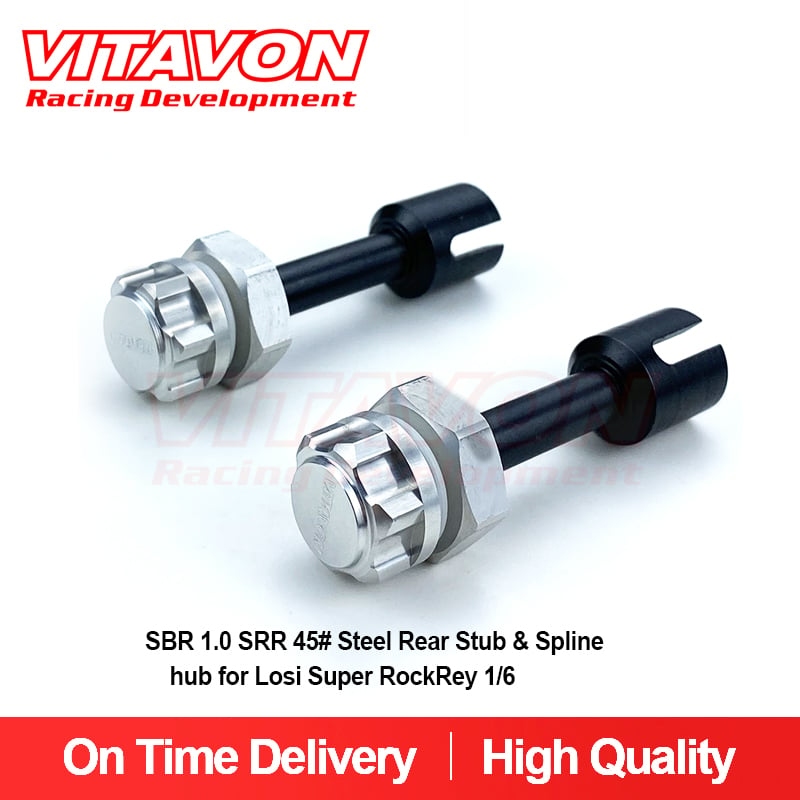 VITAVON SBR 1.0 SRR 45# Steel Rear Stub & Spline hub for Losi Super RockRey 1/6