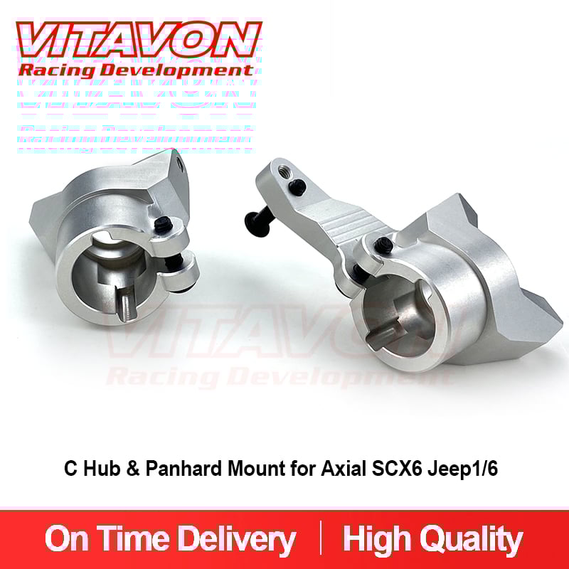 VITAVON CNC Alu #7075 C Hub & Panhard Mount for Axial SCX6 Jeep Wrangler Trail Honcho 1/6 