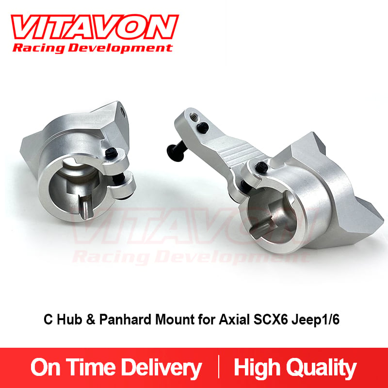 VITAVON CNC Alu #7075 C Hub & Panhard Mount for Axial SCX6 Jeep Wrangler Trail Honcho 1/6 