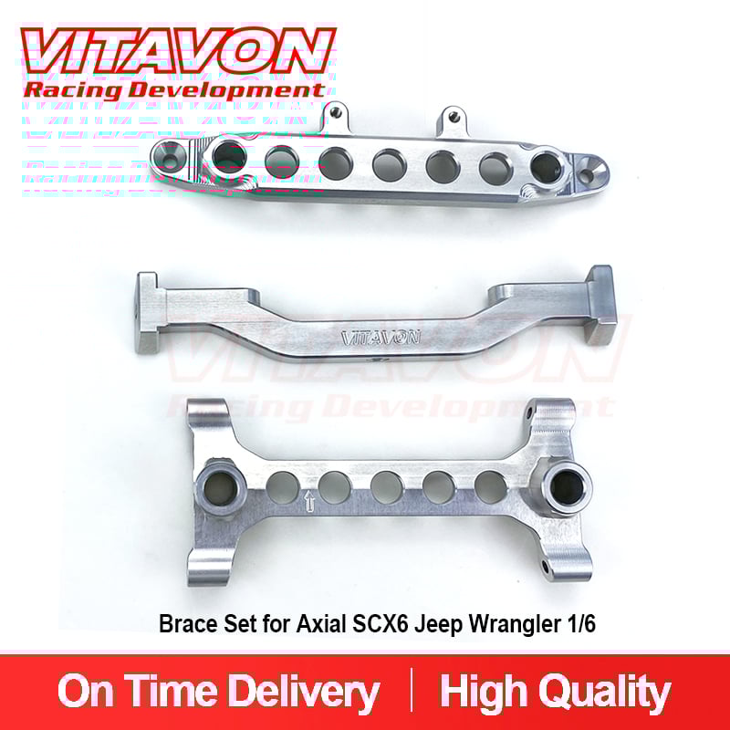 VITAVON  CNC Alu #7075 Brace Set for Axial SCX6 Jeep Wrangler Trail Honcho 1/6      