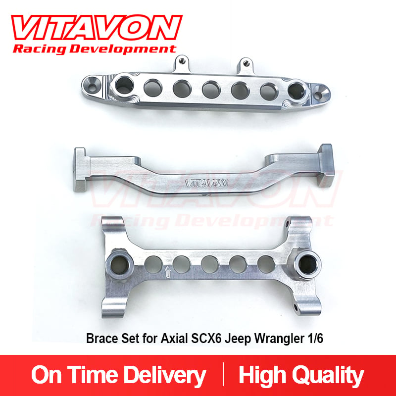 VITAVON  CNC Alu #7075 Brace Set for Axial SCX6 Jeep Wrangler Trail Honcho 1/6      