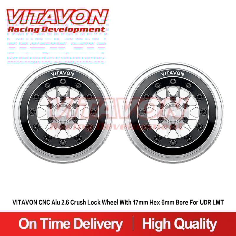VITAVON CNCAlu 2.6 Crush Lock wheel With 17mm Hex 6mm Bore for UDR LMT