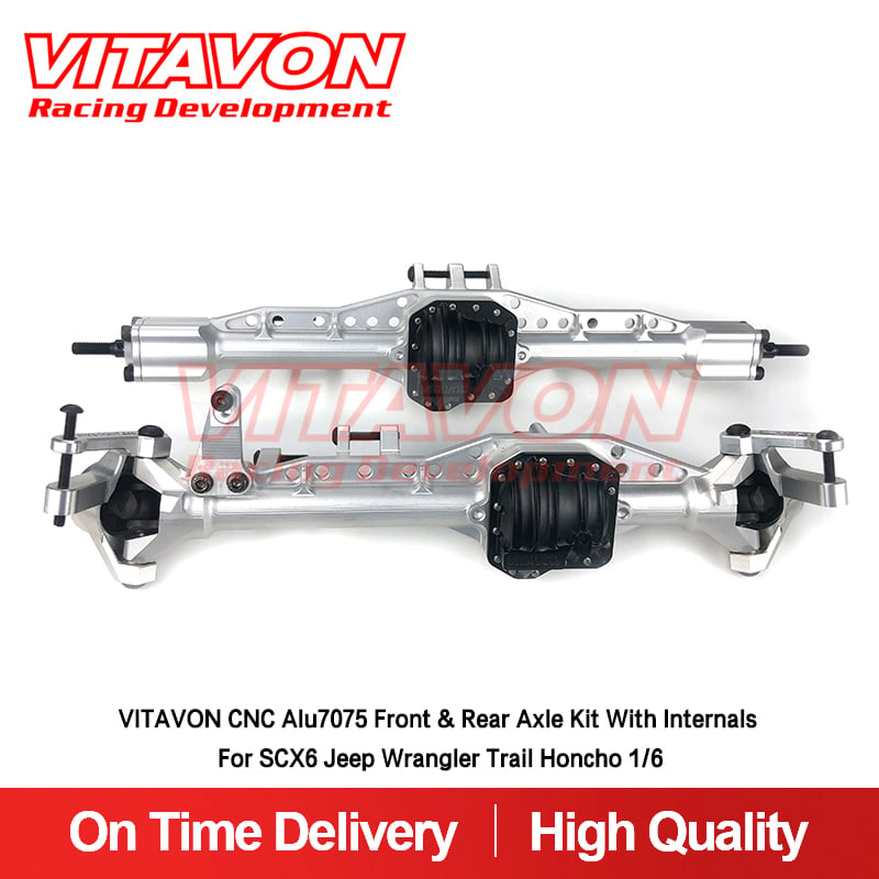 Vitavon CNC Alu7075 Front & Rear Axle Kit With Internals for SCX6 Jeep Wrangler Trail Honcho 1/6