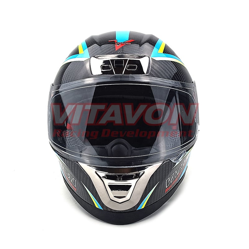VITAVON Carbon Fiber Full Face Motorcycle Racing Helmet