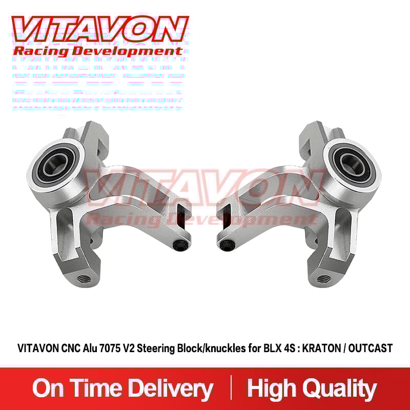 VITAVON CNC Alu 7075 V2 Steering Block/knuckles for BLX 4S : KRATON / OUTCAST)