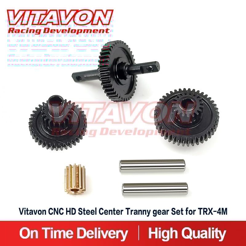 Vitavon CNC HD Steel Center Tranny Gear Set for Traxxas TRX-4Mini 1/18