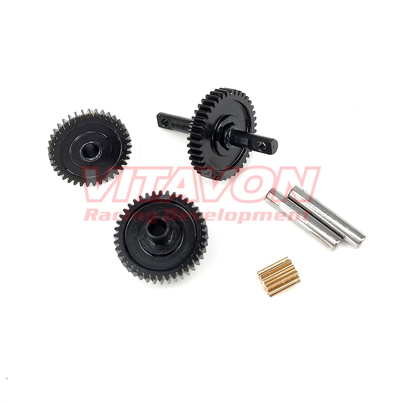 Vitavon CNC HD Steel Center Tranny Gear Set for Traxxas TRX-4Mini 1/18