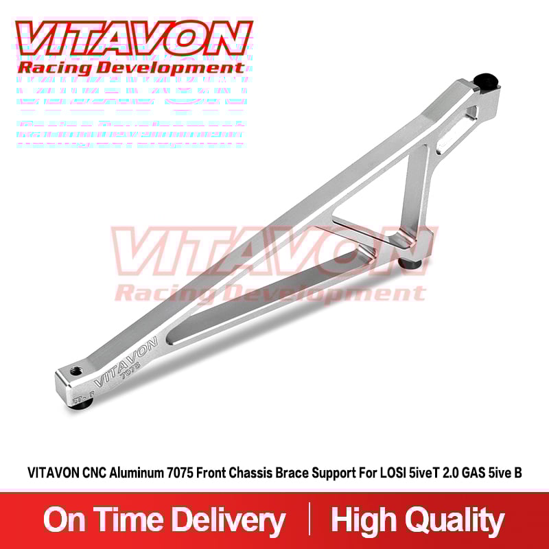 VITAVON CNC Aluminum 7075 Front Chassis Brace Support For LOSI 5iveT 2.0 GAS 5ive B