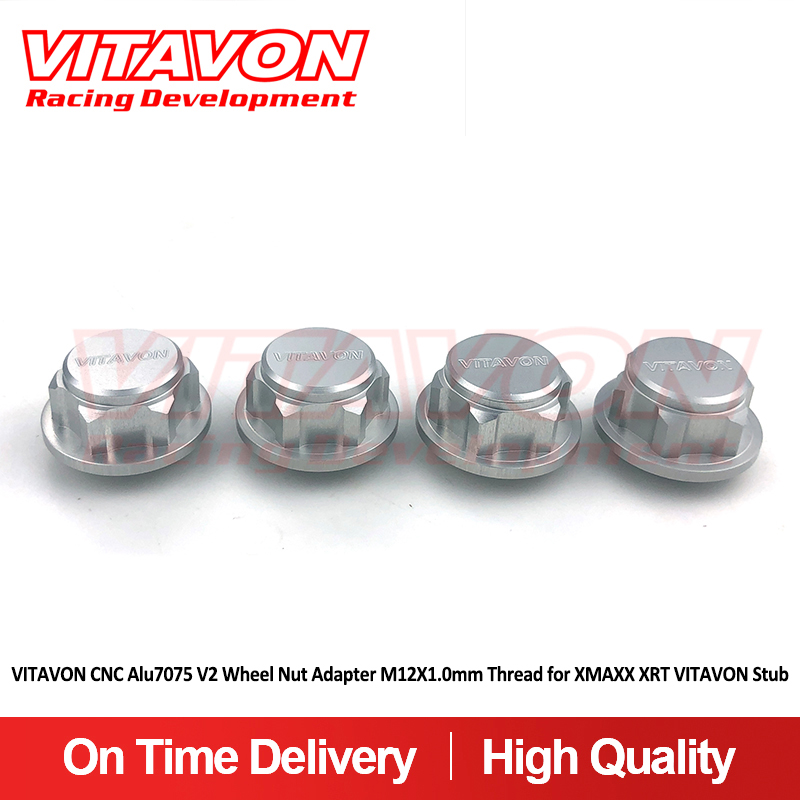 VITAVON CNC Alu7075 V2 Wheel Nut Adapter M12X1.0mm Thread for XMAXX XRT VITAVON Stub