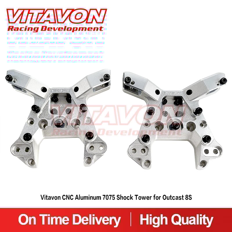 Vitavon CNC Alu #7075 Front & Rear Shock Tower for Arrma Outcast 8S 1/5