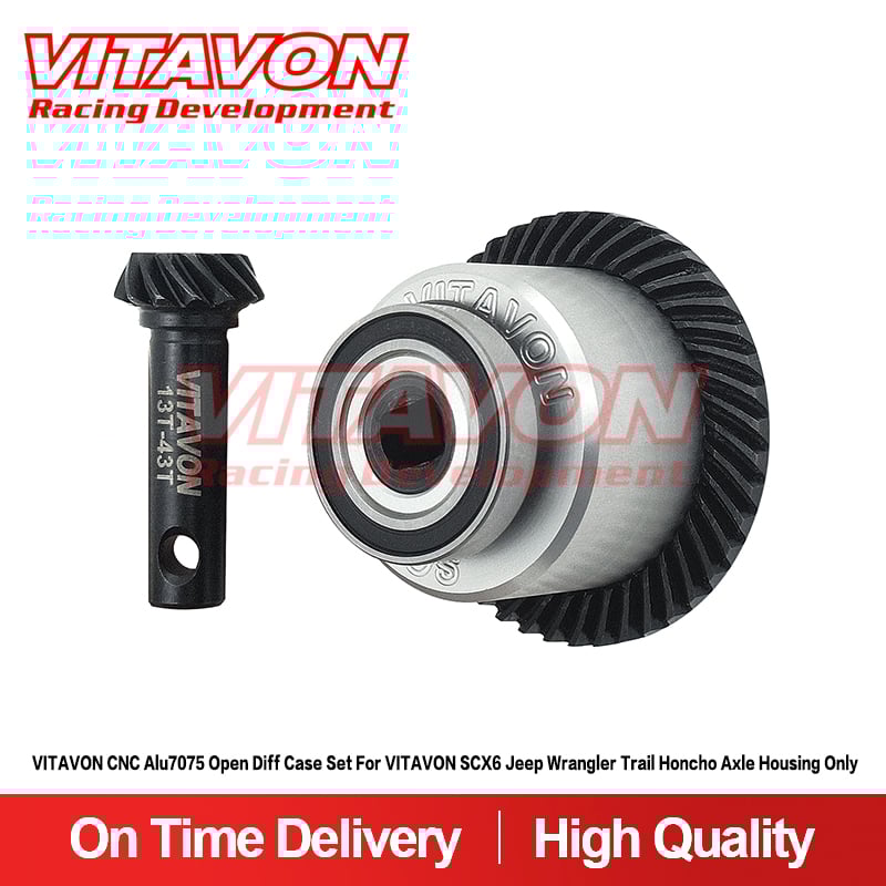 VITAVON CNC Alu7075 Open Diff Case Set For VITAVON SCX6 Jeep Wrangler Trail Honcho Axle Housing only