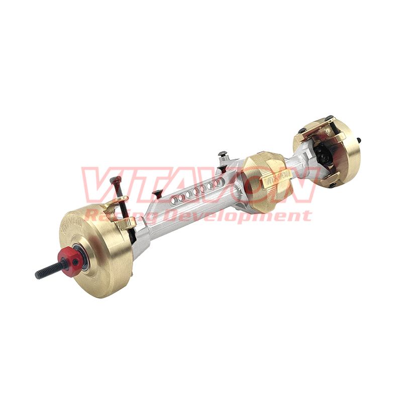 VITAVON CNC Aluminum7075&Brass Front Straight Axle set For Axial SCX10 Pro