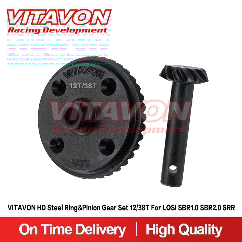 VITAVON HD Steel Ring&Pinion Gear set 12/38T for LOSI Super Baja Rey Super Rock Rey