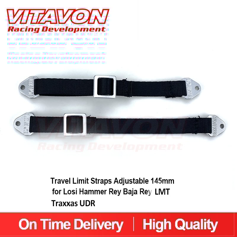 VITAVON Travel Limit Straps Adjustable 145mm for Losi Hammer Rey Baja Rey LMT Traxxas UDR