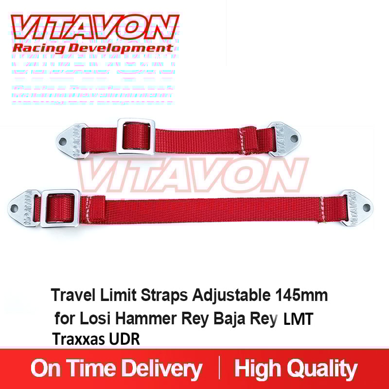 VITAVON Travel Limit Straps Adjustable 145mm for Losi Hammer Rey Baja Rey LMT Traxxas UDR