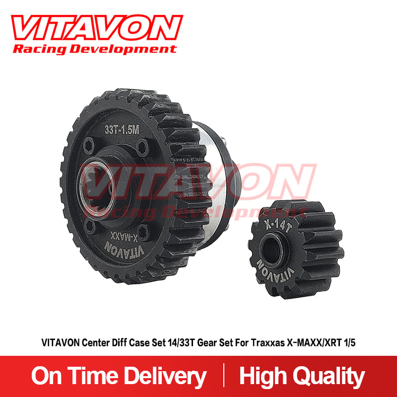 VITAVON Full Center Diff Case1.5mod 14/33T Spider Gears For Traxxas X-MAXX/XRT 1/5