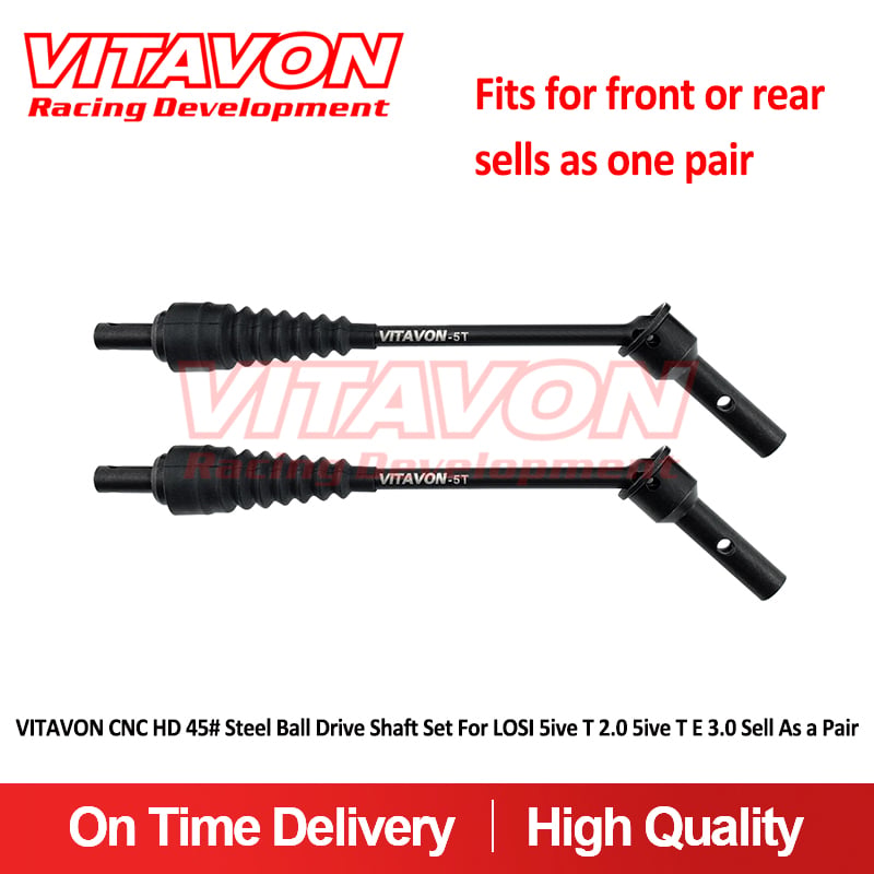 VITAVON CNC HD 45# Steel Ball Drive Shaft Set For LOSI 5ive T 2.0 5ive T E 3.0 Sell As a Pair