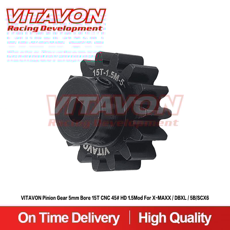 VITAVON CNC 45# HD 1.5Mod 5mm D Bore 15T/20T Pinion Gear For X-MAXX/XRT/DBXL/SCX6/K8S