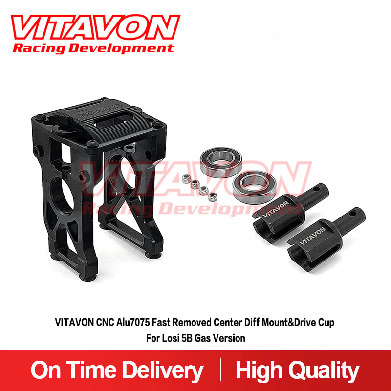 VITAVON CNC Alu7075 Fast Removed Center Diff Mount&Drive Cup For Losi 5B Gas Version