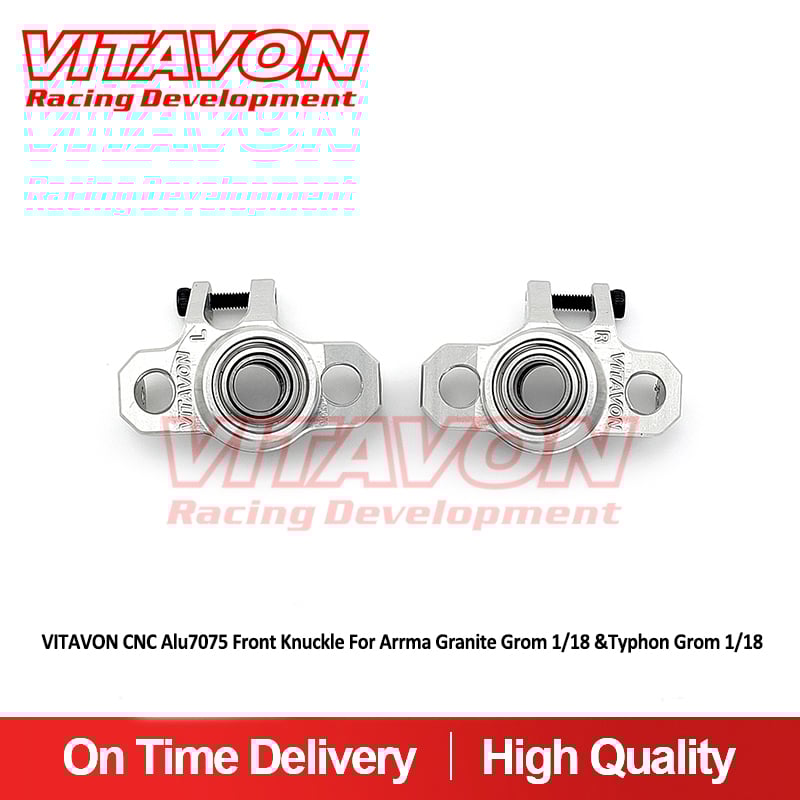 VITAVON CNC Alu7075 Front Knuckle For Arrma Granite Grom 1/18 &Typhon Grom1/14