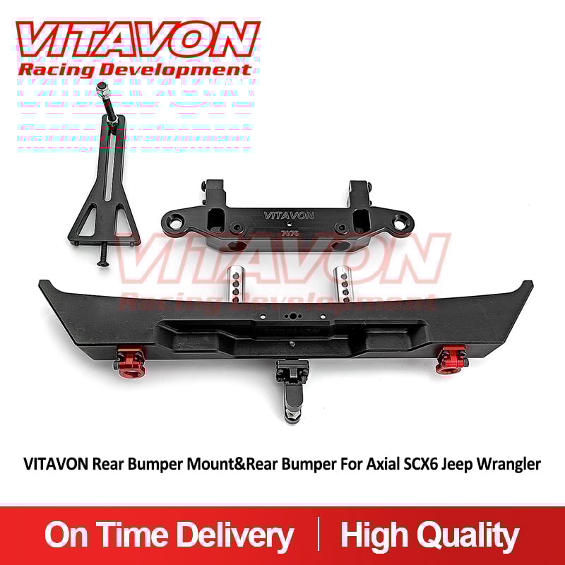 VITAVON Rear Bumper Mount&Rear Bumper for Axial SCX6 Jeep Wrangler 1/6