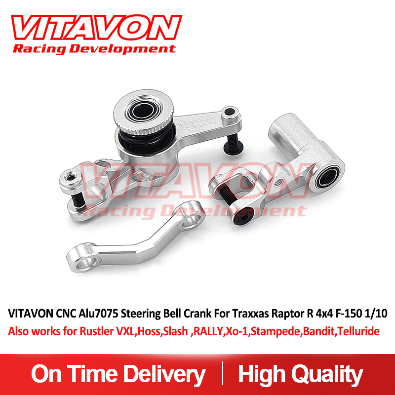 VITAVON CNC Alu7075 Steering Bell Crank For Traxxas Raptor R 4x4 F-150 1/10,Also works for Rustler VXL,Hoss,Slash ,RALLY,Xo-1,Stampede,Bandit,Telluride,Traxxas JATO