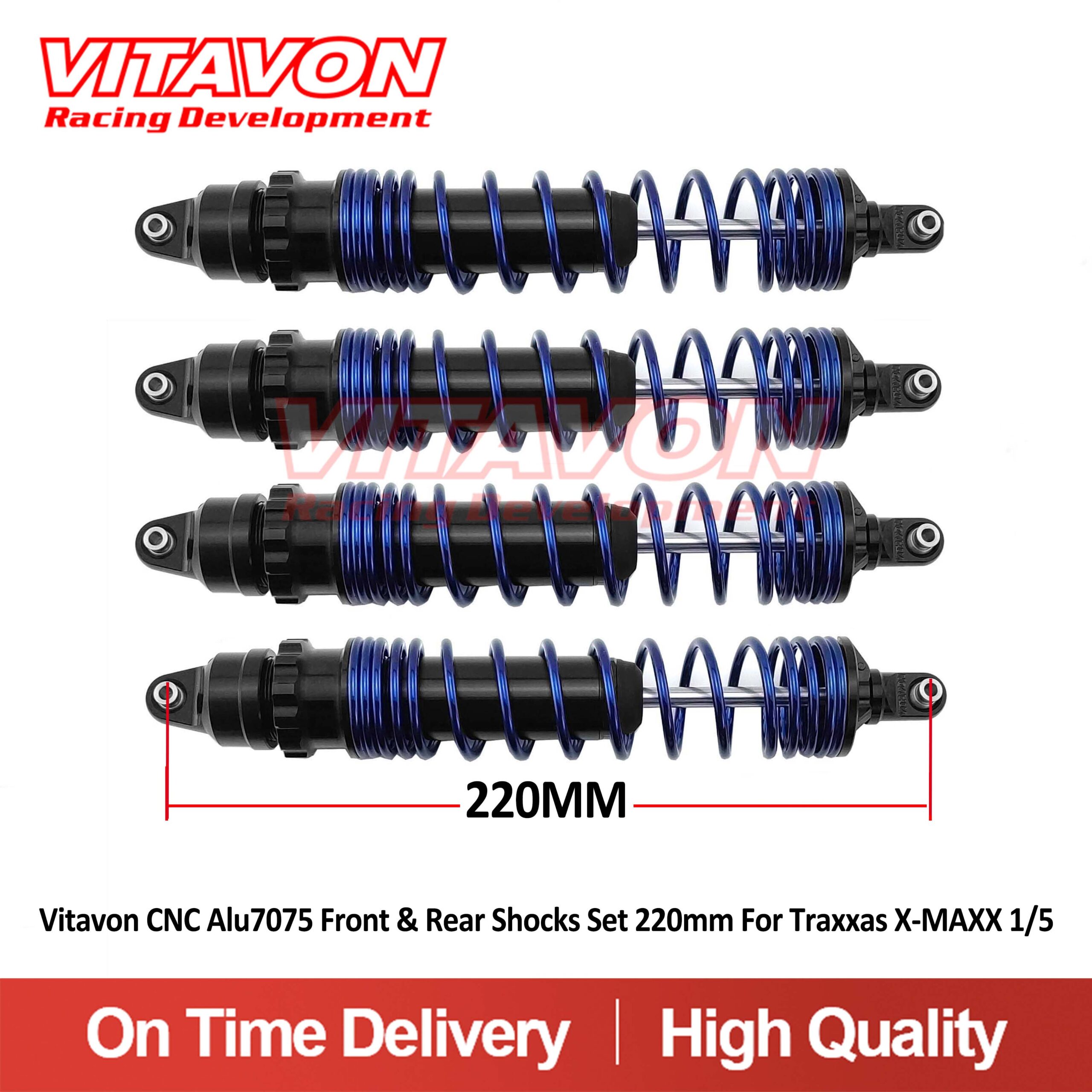VitavonVITAVON CNC Alu7075 Front & Rear Shocks Set 220mm For