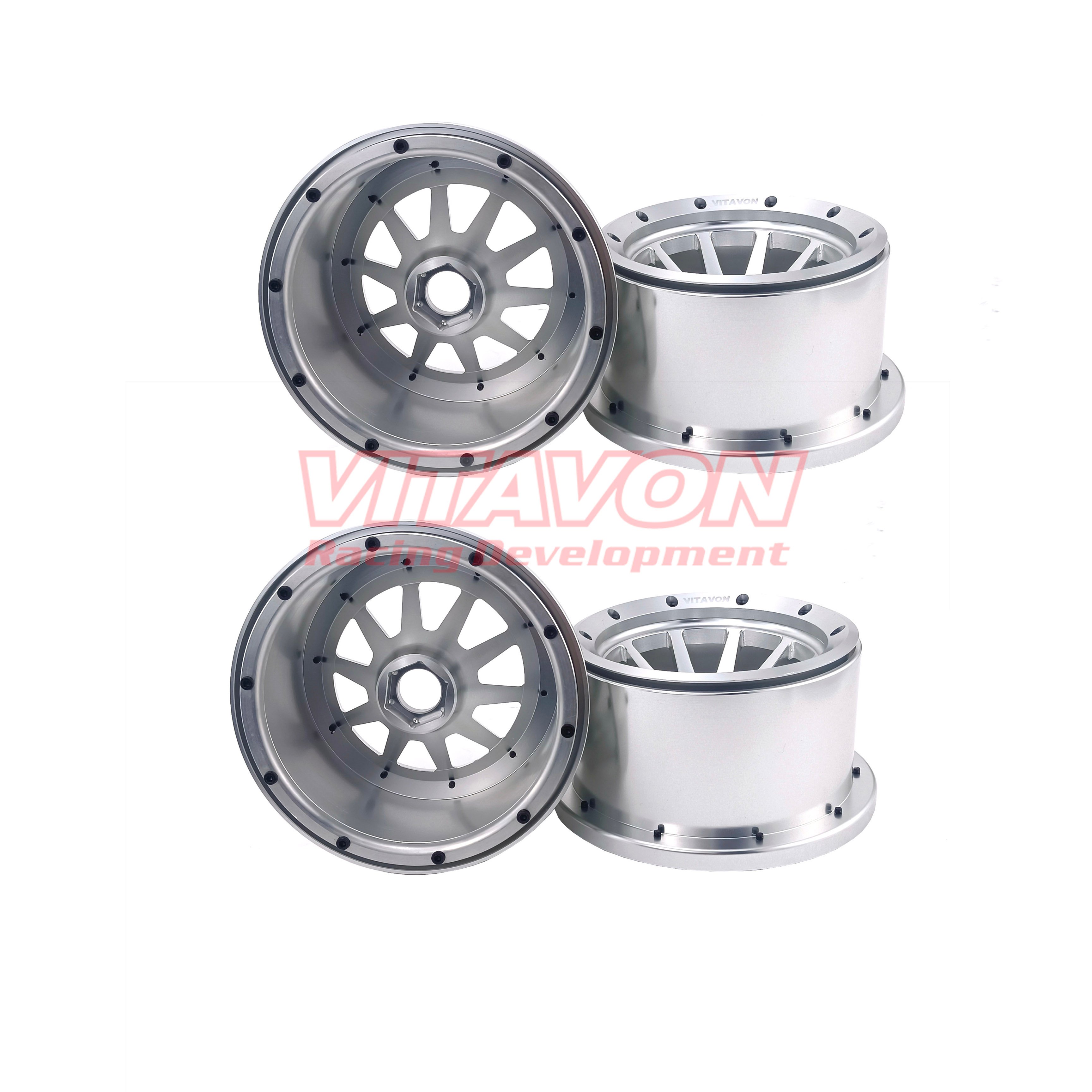 VITAVON CNC Aluminum 1/5 Bead Lock Wheel 70MM Wide For Vekta Losi Baja 5B,DBXL 1/5