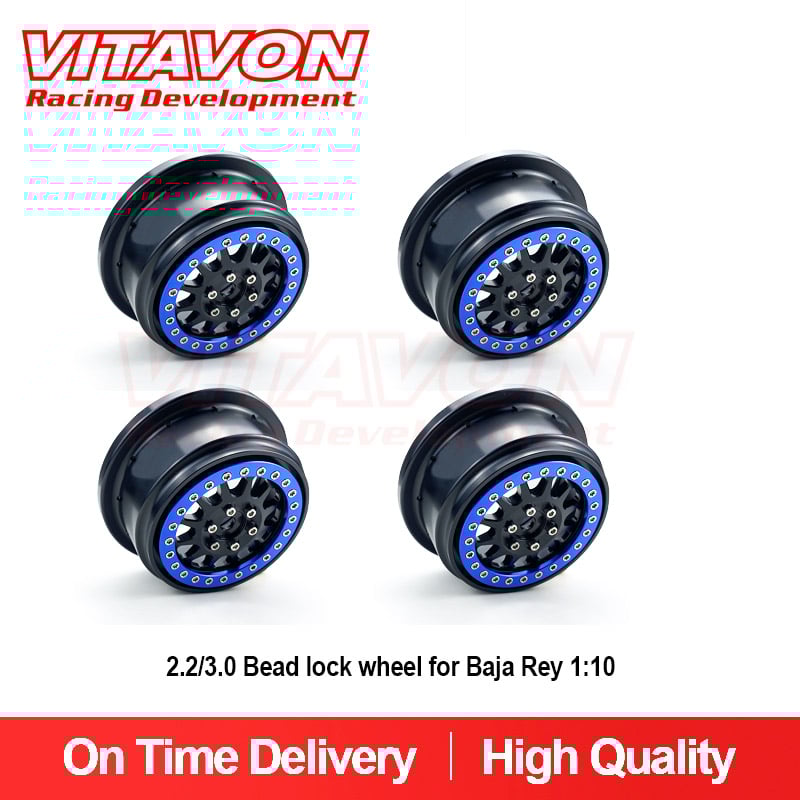 VITAVON CNC Alu Bead Lock Wheel for Losi Baja Rey 1/10, Baja Rey 2.0 1/10, Laser Nut,Raptor R F-150 sells 4pcs