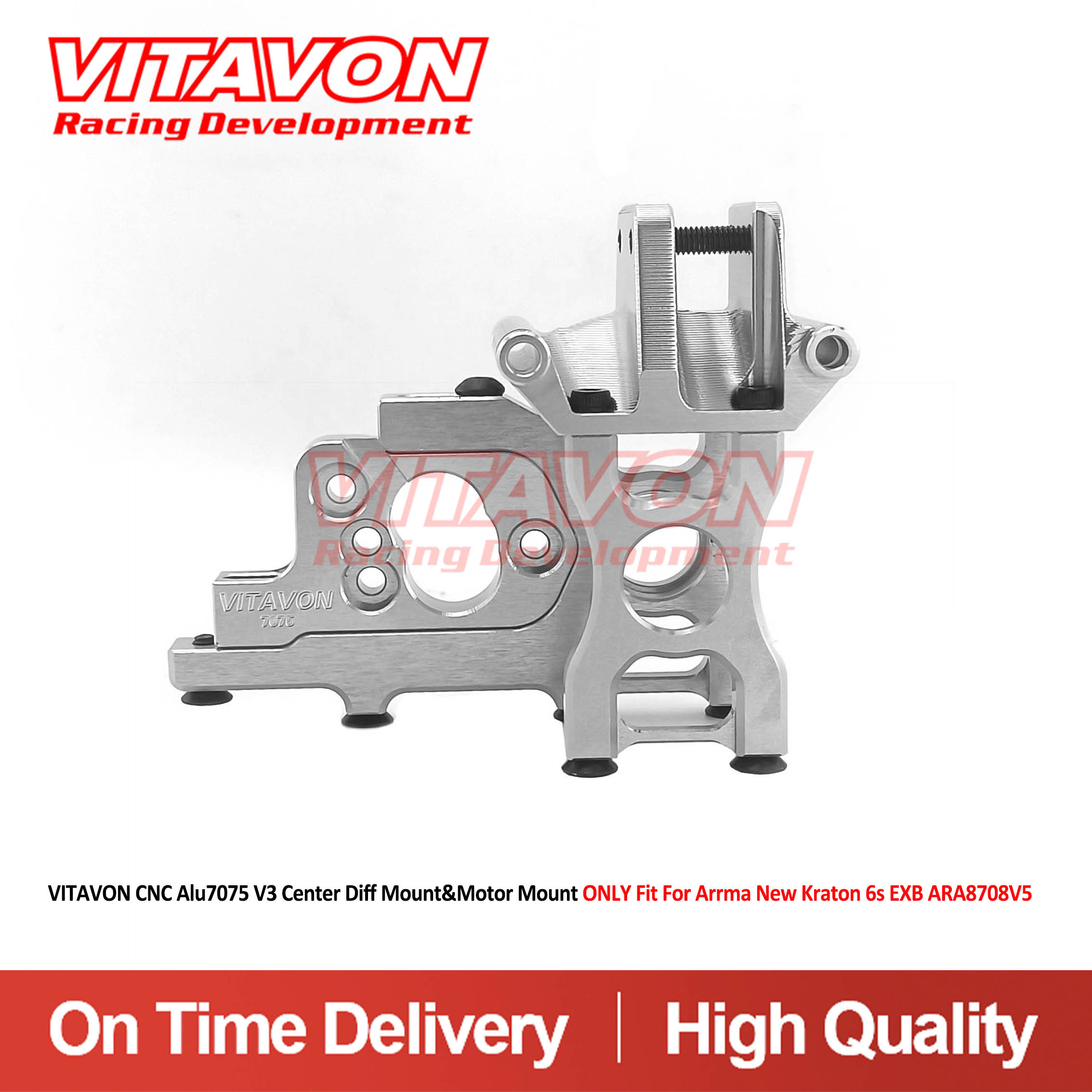 VITAVON CNC Alu7075 V3 Center Diff Mount&Motor Mount ONLY Fit For Arrma New Kraton 6s EXB ARA8708V5