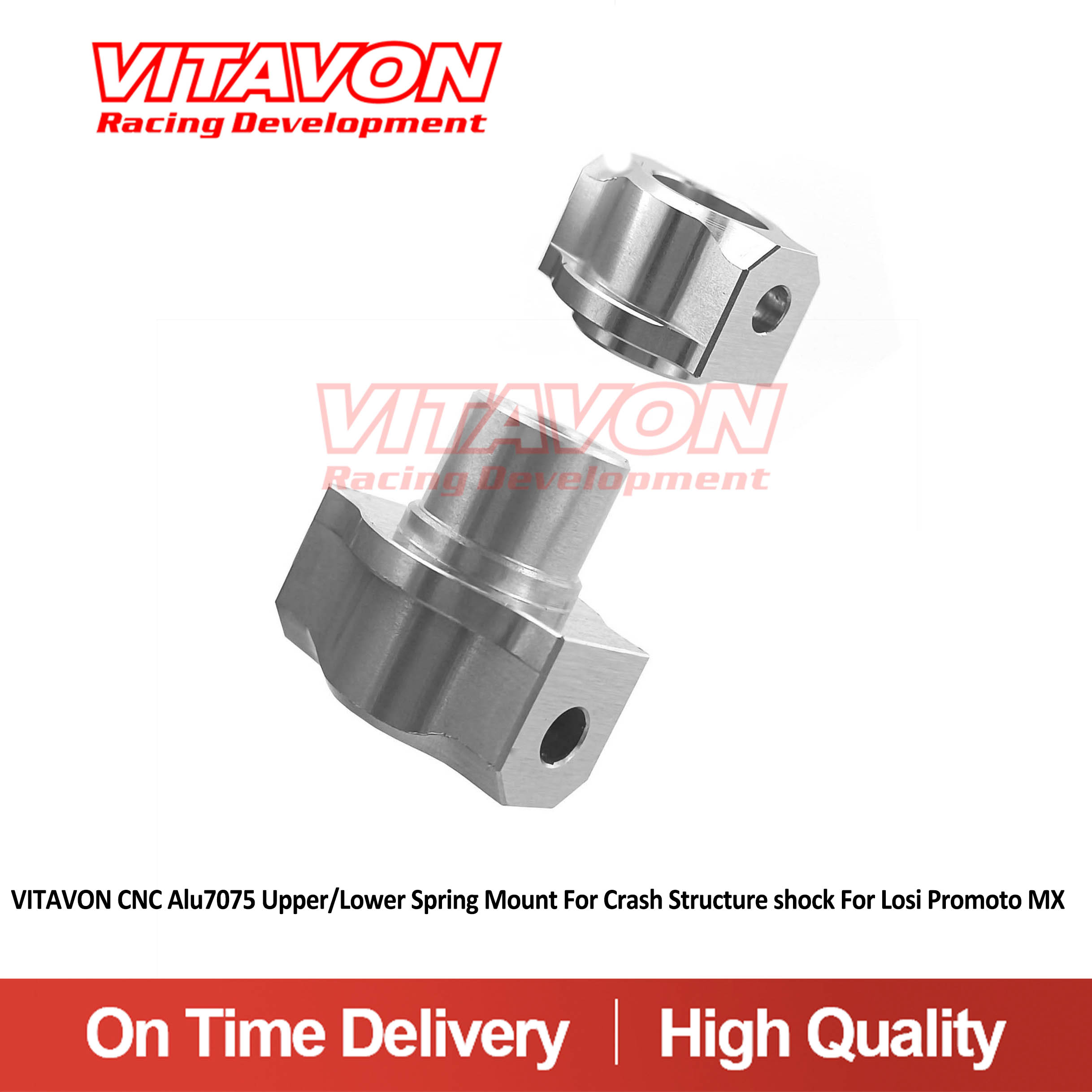 VITAVON CNC Alu7075 Upper/Lower Spring Mount For Crash Structure shock For Losi Promoto MX LOS261009