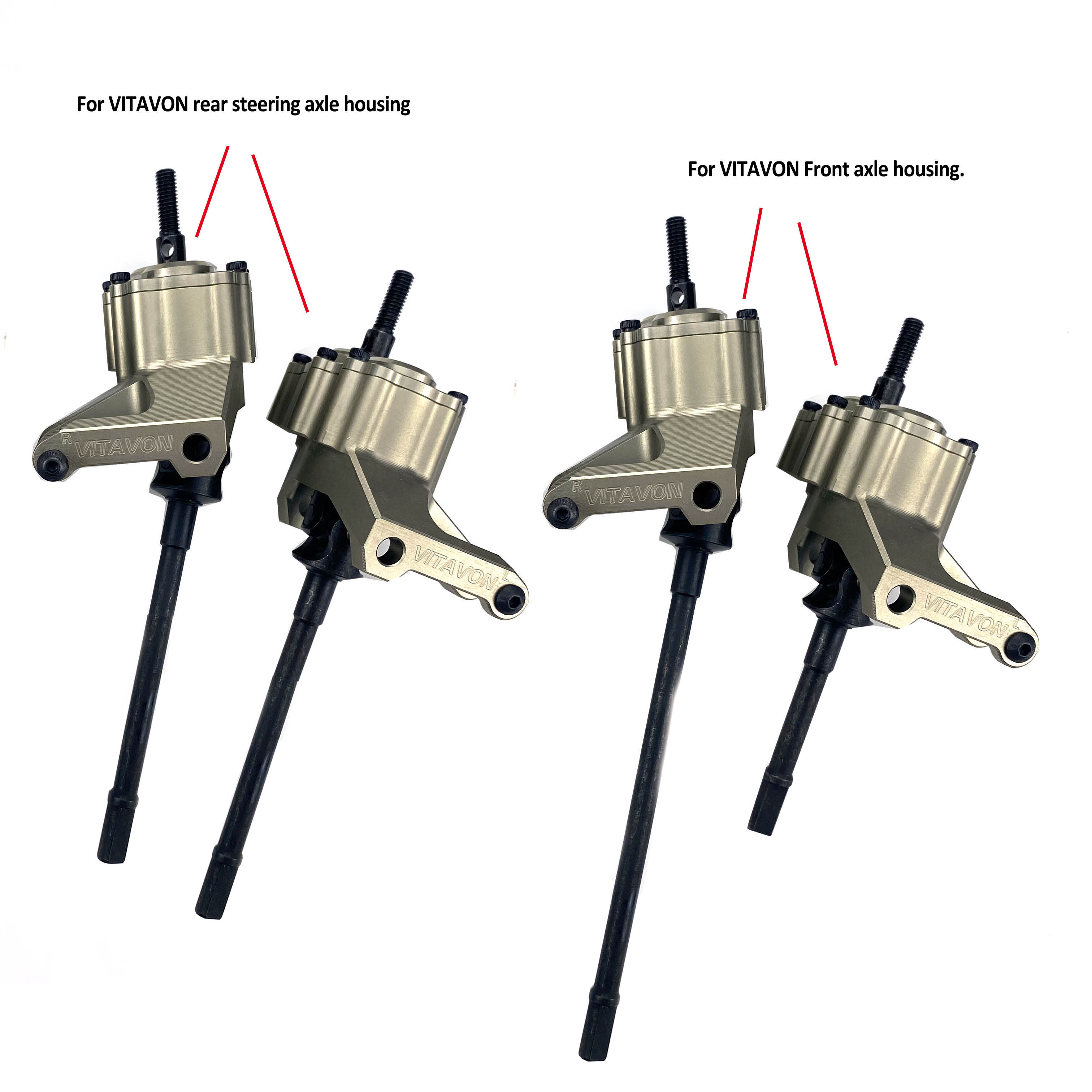 VITAVON Portal Kit works with Vitavon Front/Rear Steering Axle Housing for SCX6