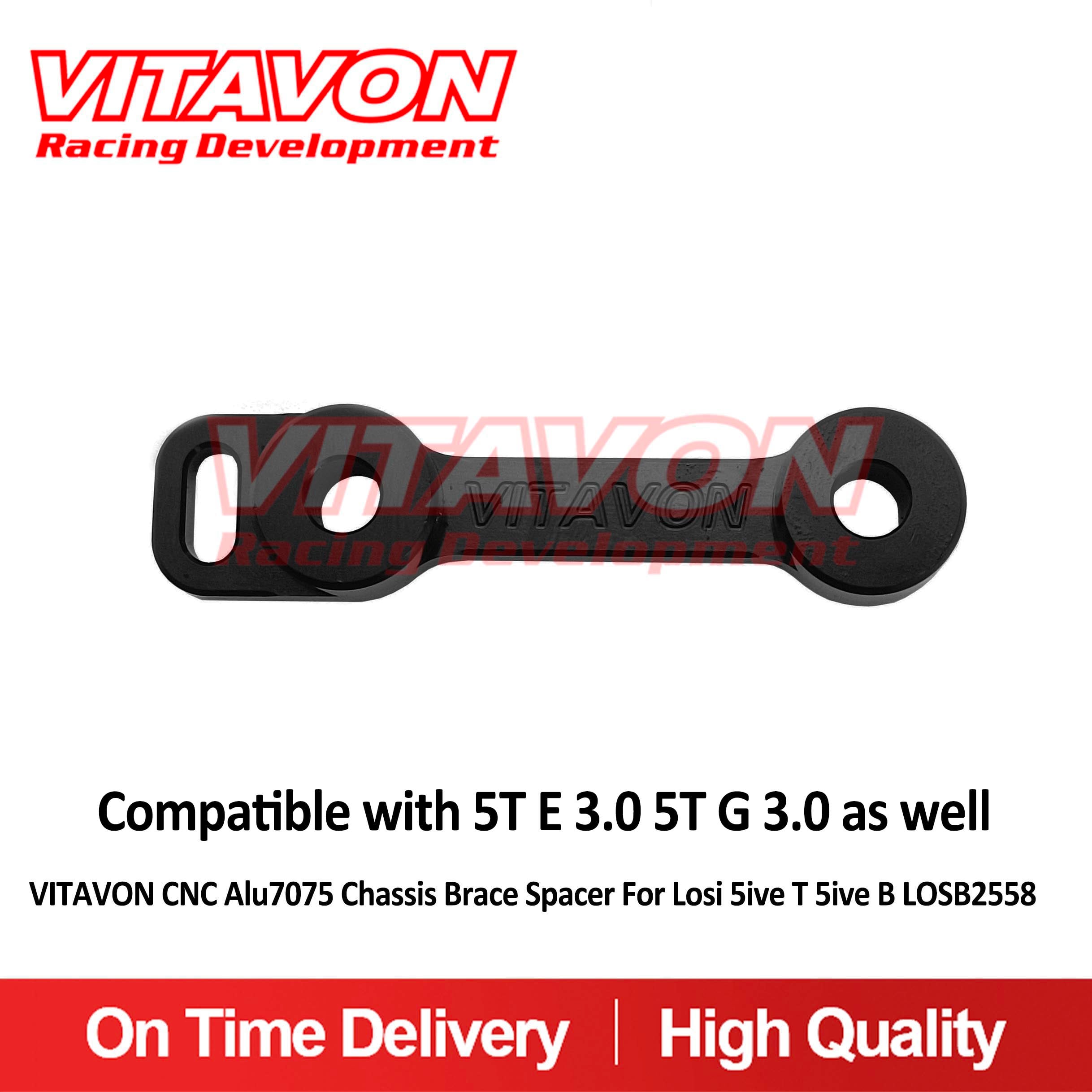 VITAVON CNC Alu7075 Chassis Brace Spacer For Losi 5iveT 2.0 5ive T E 3.0 5ive T G 3.0 5ive B LOSB2558