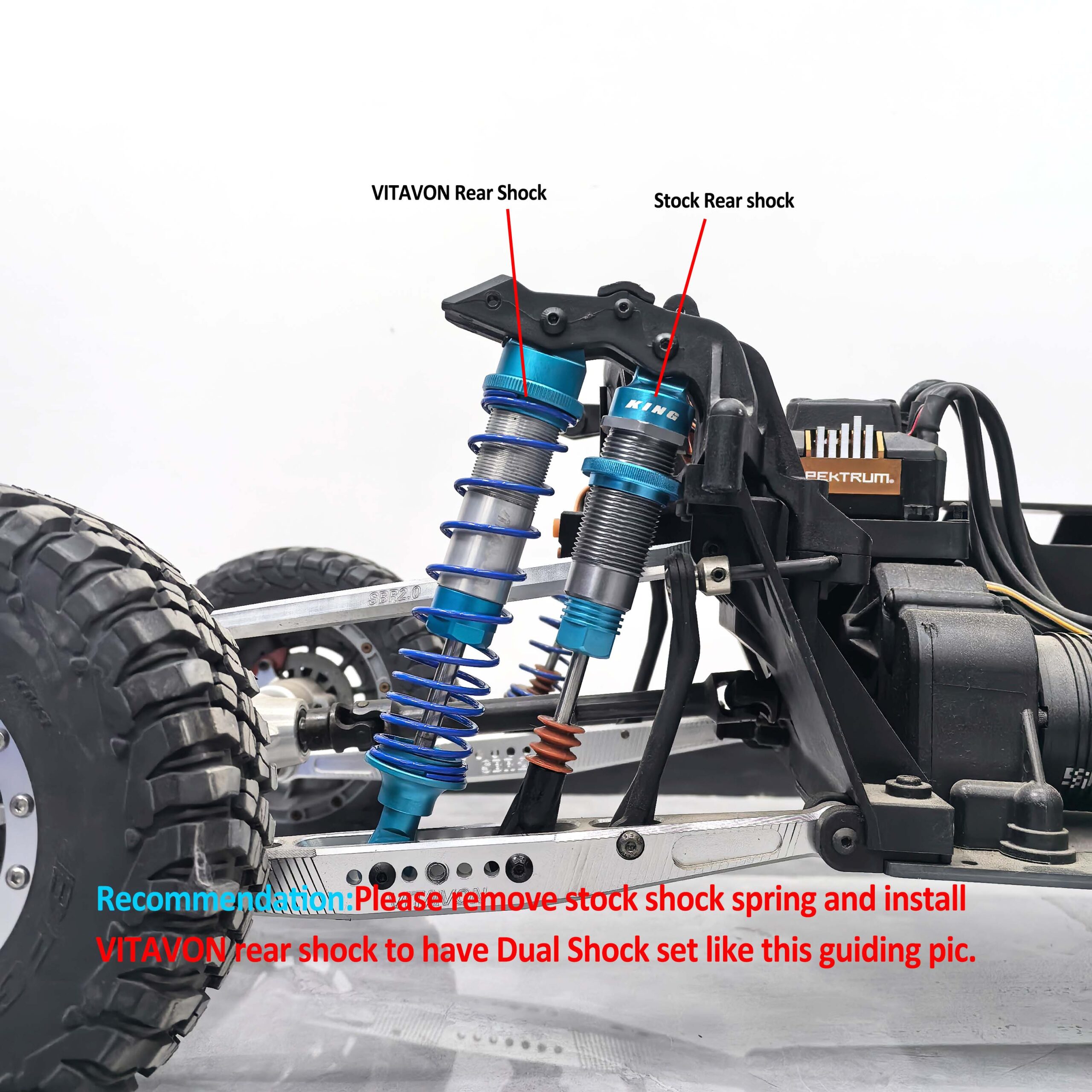 スーパービタリオン VitavonVITAVON CNC Alu 7075 Rear Shock For Losi SBR2.0 1/6 - Vitavon