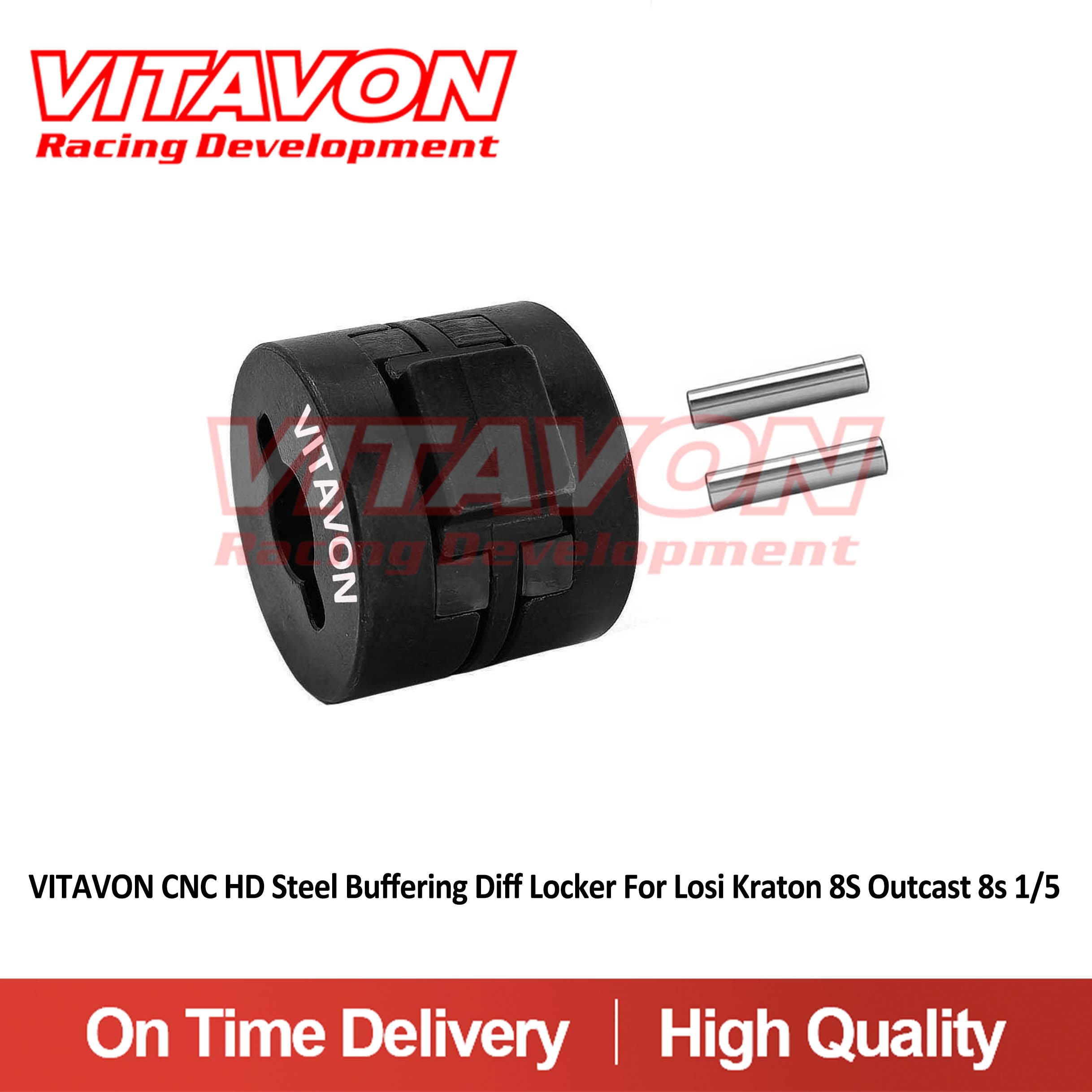 VITAVON CNC HD Steel Buffering Diff Locker For Losi Kraton 8S Outcast 8s 1/5