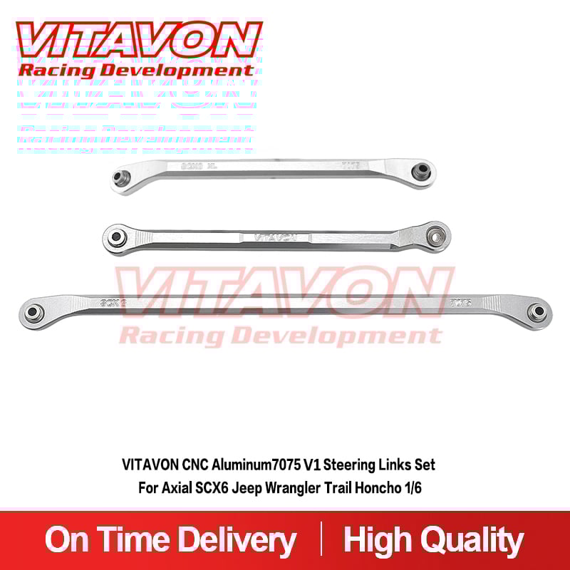 VITAVON CNC Aluminum7075 V1 Steering Links Set for Axial SCX6 Jeep Wrangler Trail Honcho 1/6 (Copy)