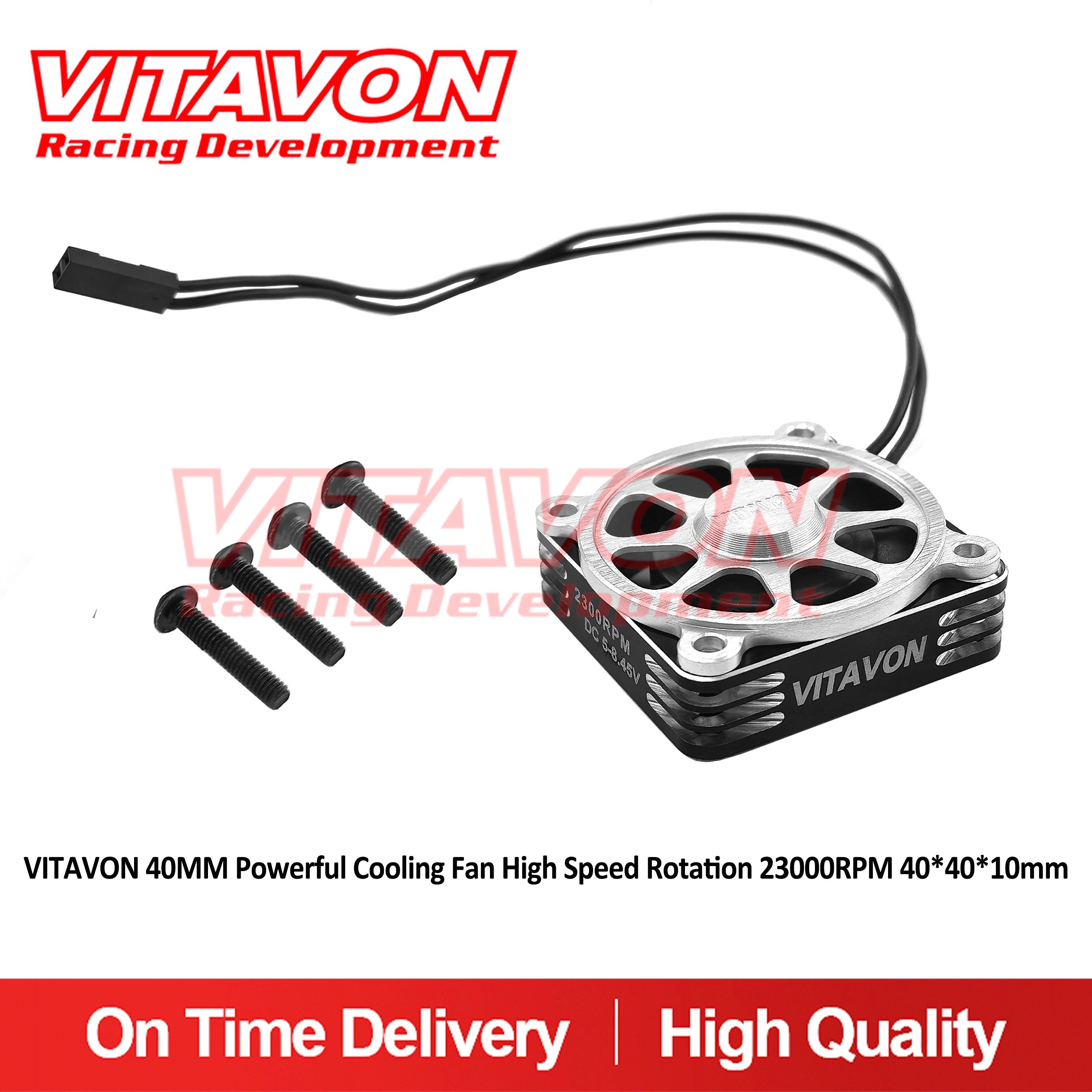 VITAVON 40MM Powerful Cooling Fan High Speed Rotation 23000RPM 40*40*10mm