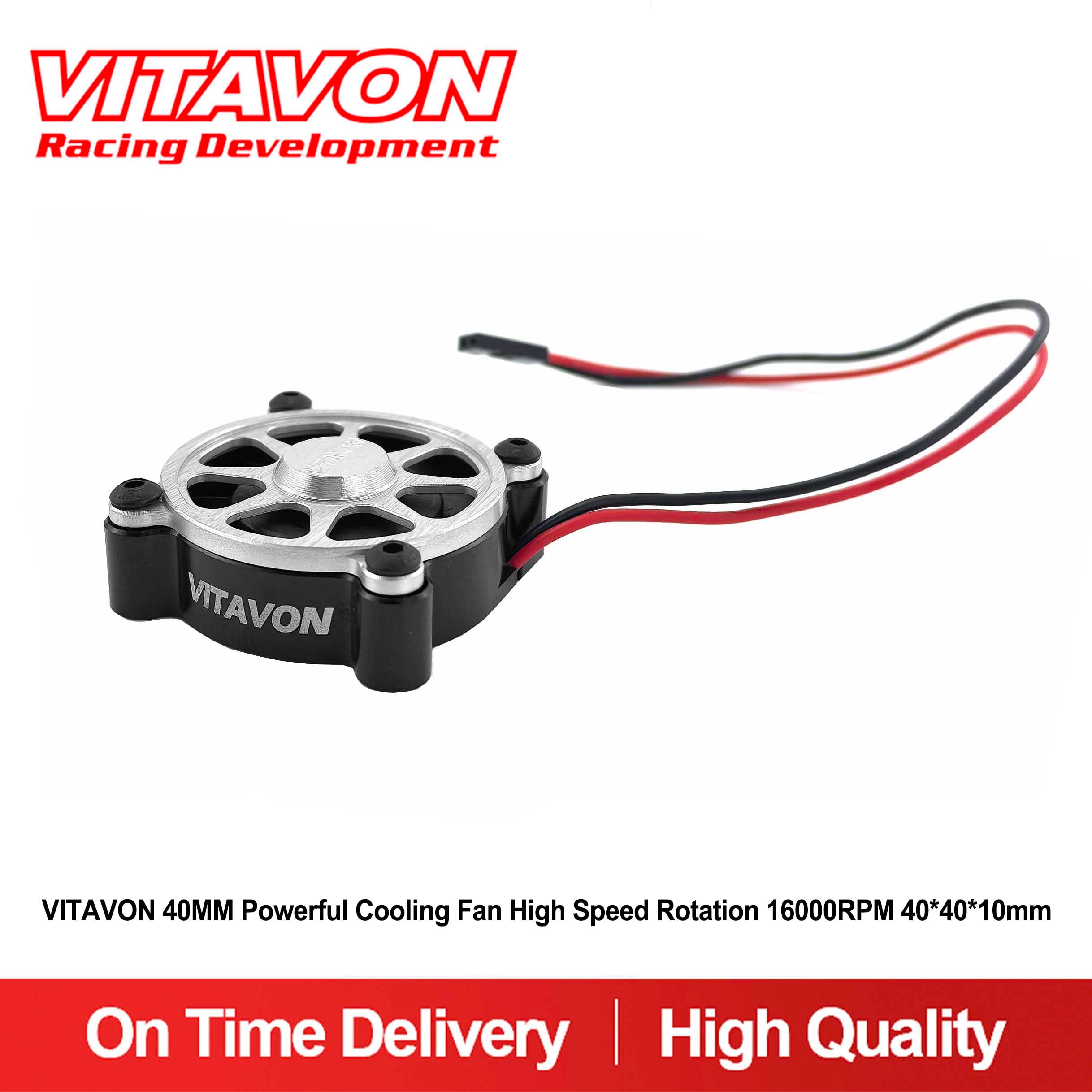 VITAVON 40MM Powerful Cooling Fan High Speed Rotation 16000RPM 40*40*10mm