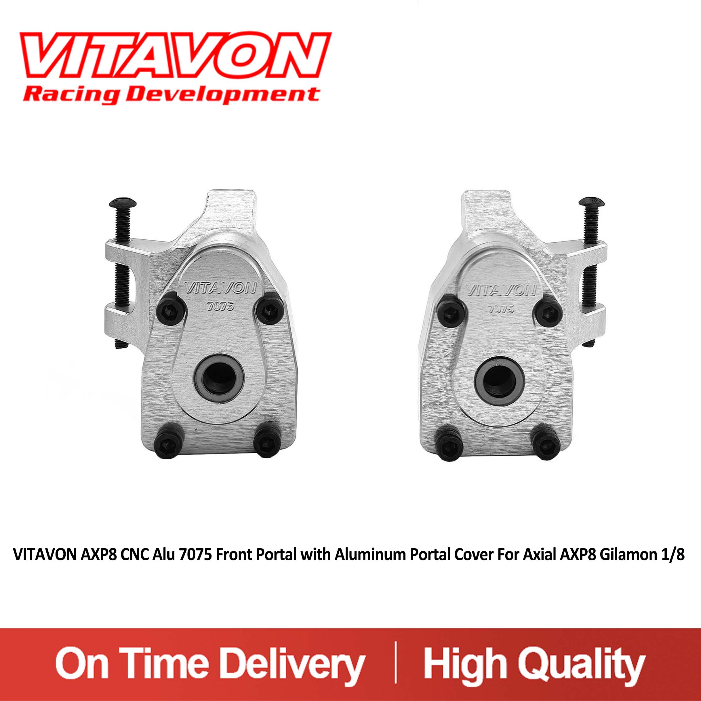 VITAVON AXP8 CNC Alu 7075 Front Portal Box with Aluminum Portal Cover For Axial AXP8 Gilamon 1/8
