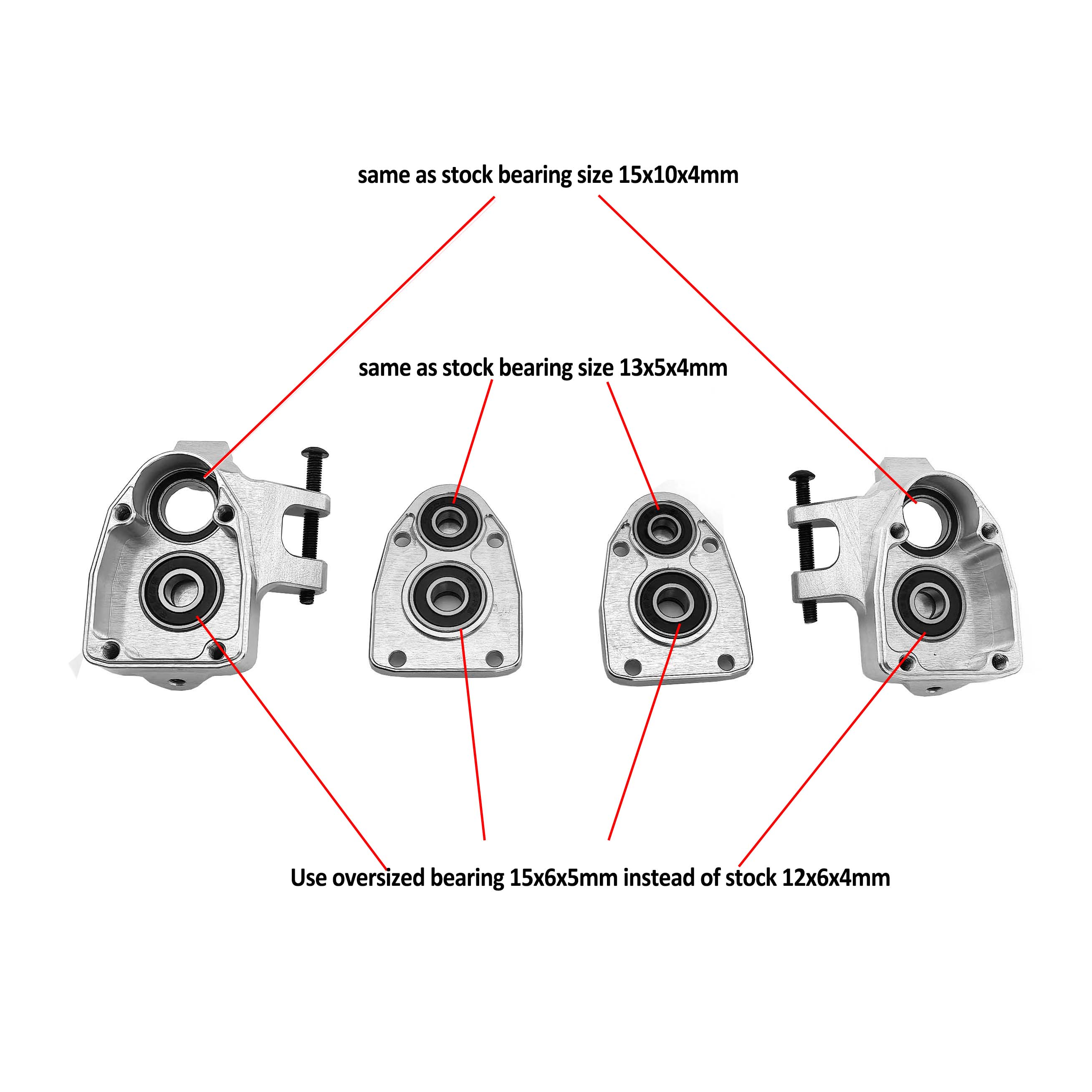 VITAVON AXP8 CNC Alu 7075 Front Portal Box with Aluminum Portal Cover For Axial AXP8 Gilamon 1/8