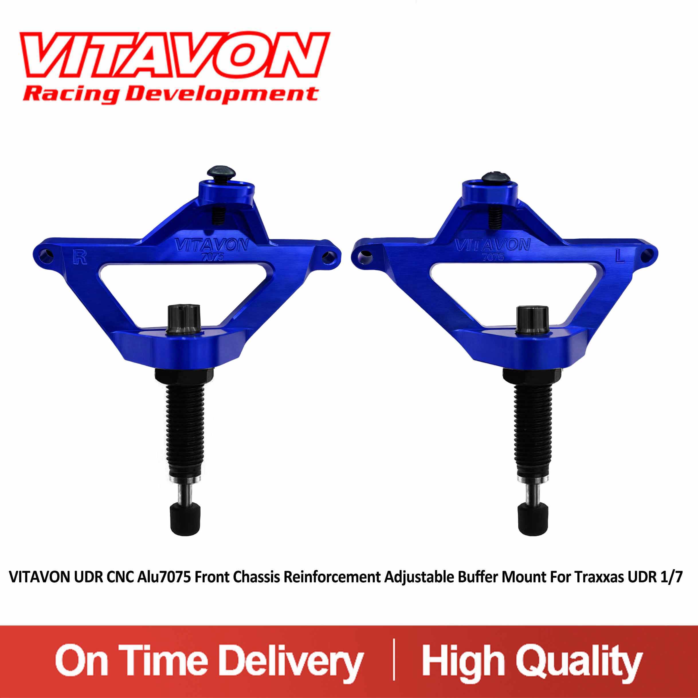 VITAVON UDR CNC Alu7075 Front chassis Reinforcement Adjustable Buffer Mount For Traxxas UDR 1/7