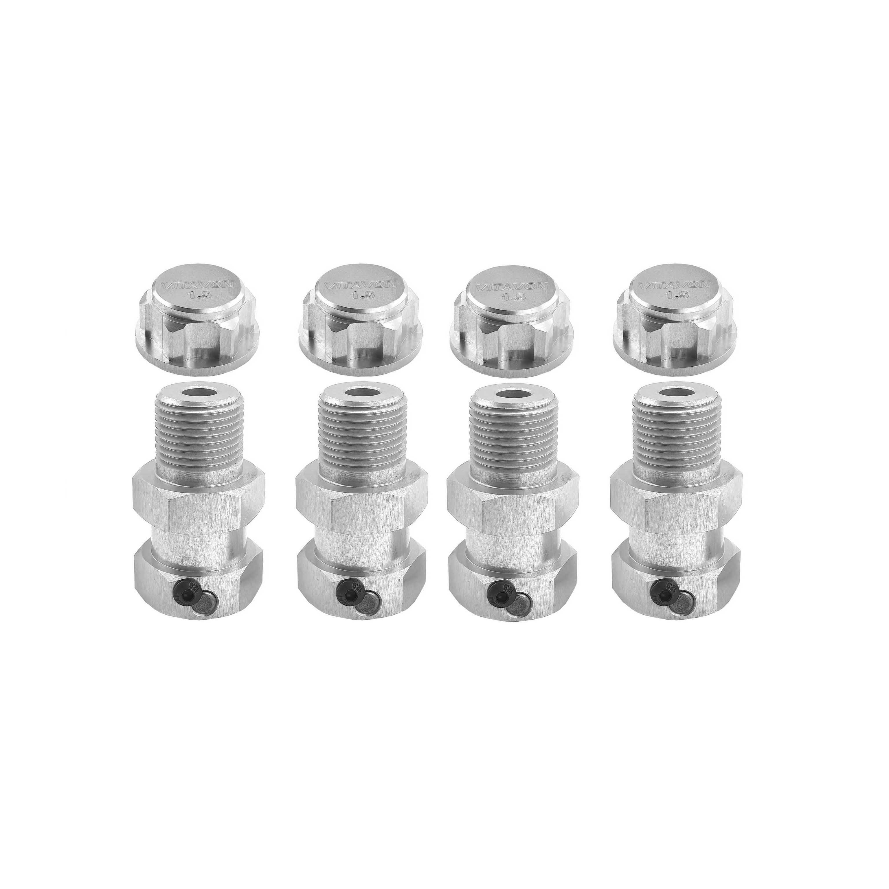 VITAVON CNC Alu7075 24mm Hex/Hub Adapter M12X1.5 thread With 17mm Extended For Losi 5T 5B