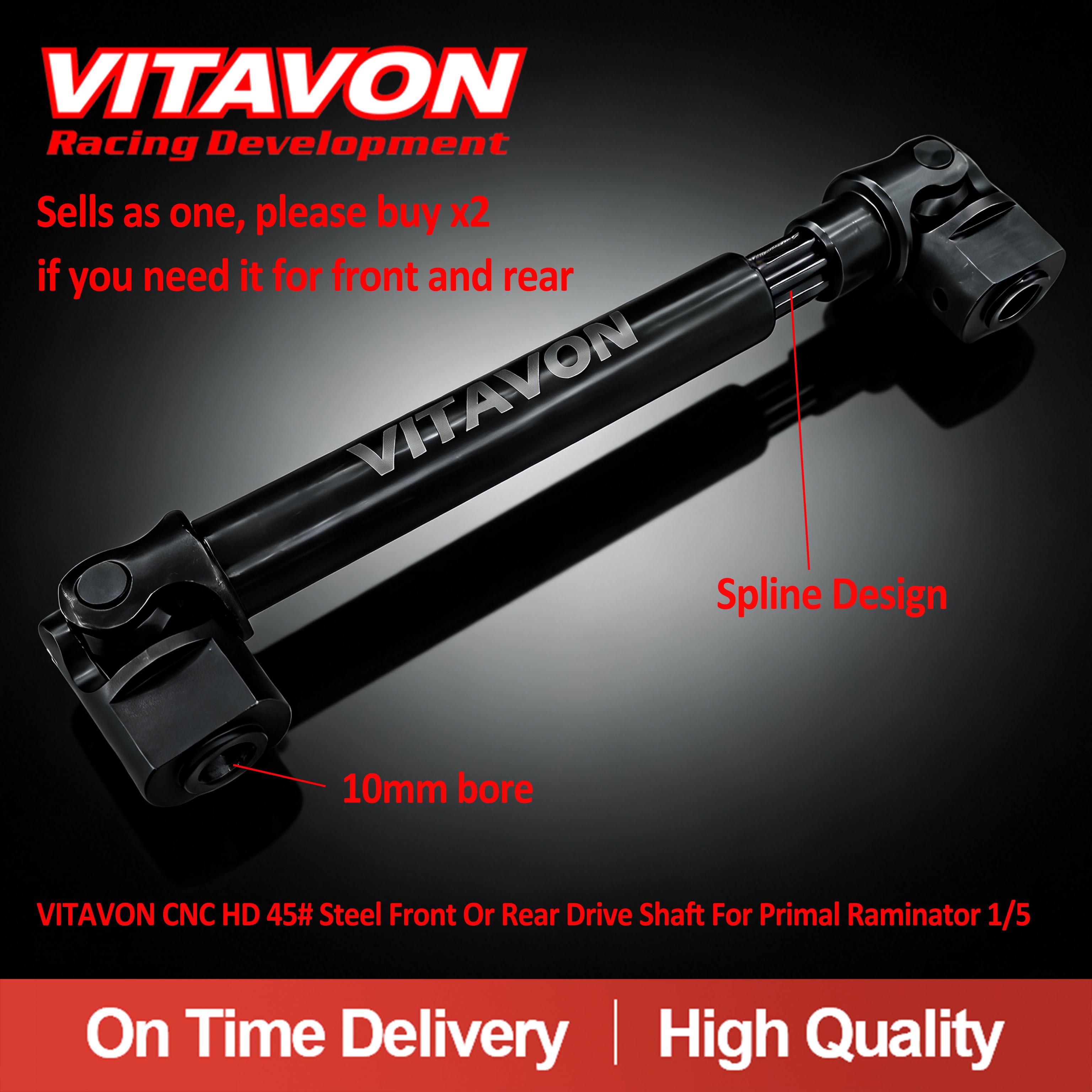 VITAVON CNC HD 45# Steel Front Or Rear Drive Shaft For Primal Raminator 1/5