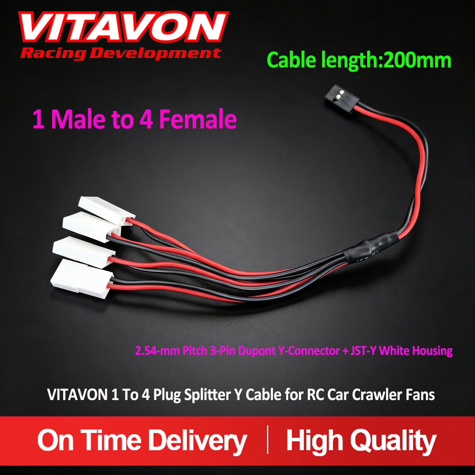 VITAVON Plug Splitter Y Cable for RC Car Crawler Fans