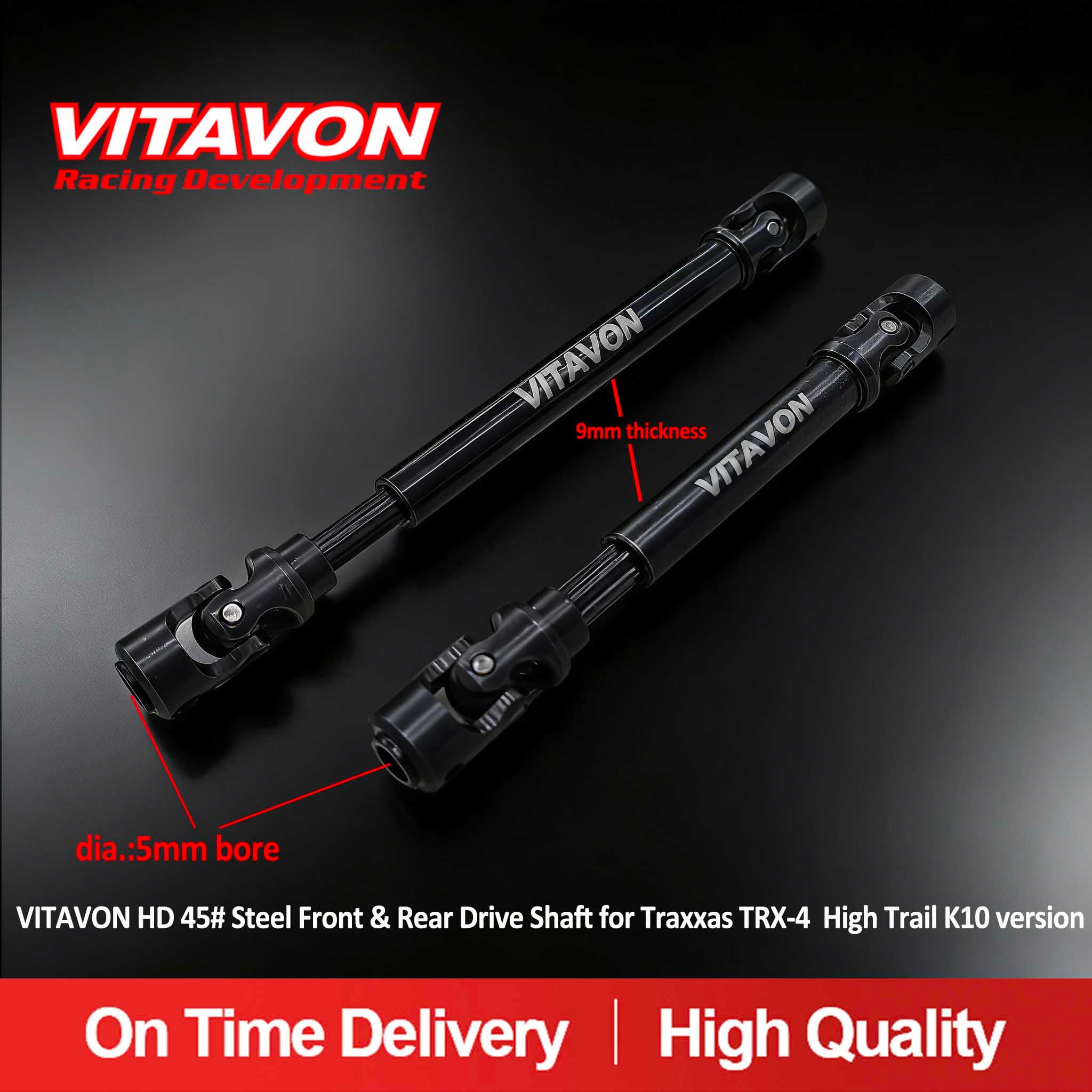 VITAVON HD 45# Steel Front & Rear Drive Shaft for Traxxas TRX-4 High Trail K10 version