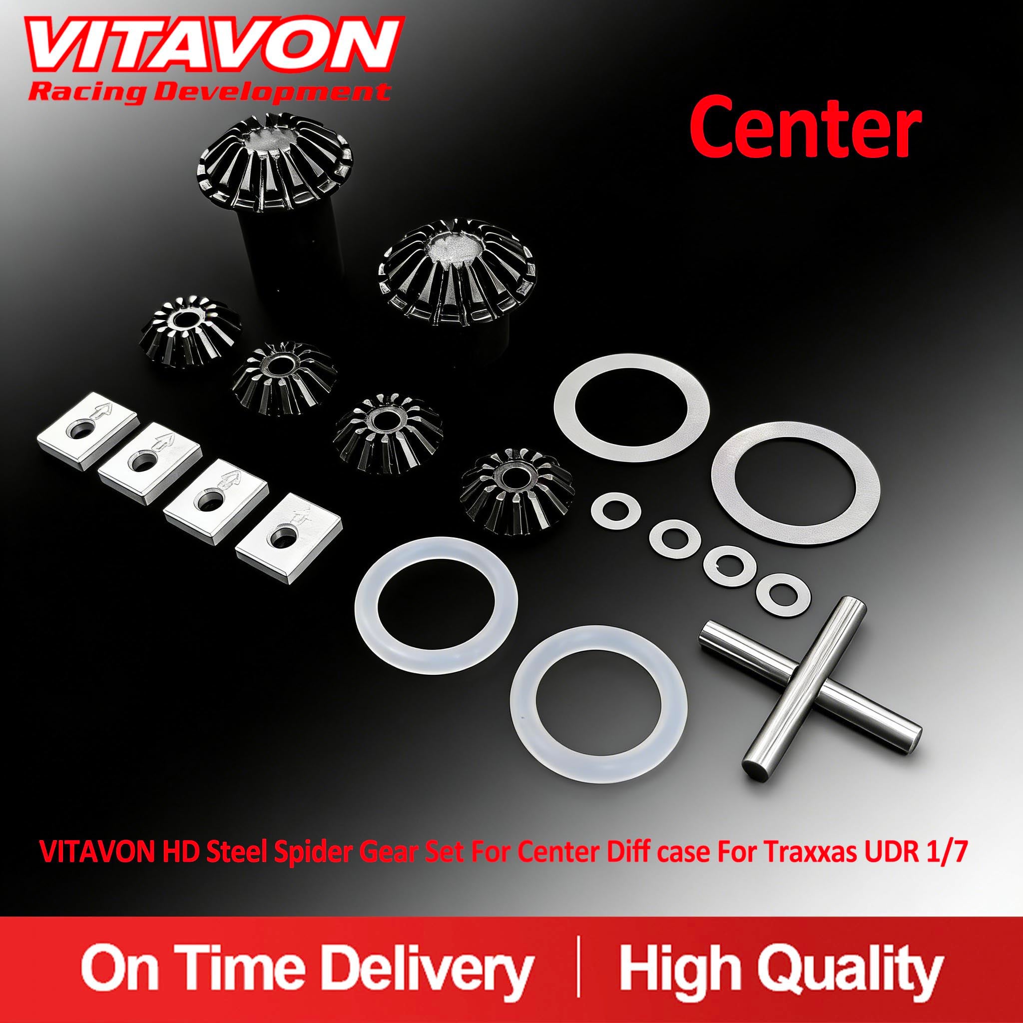 Vitavon HD Steel Center Spider Gear Set For Traxxas UDR 1/7 8583