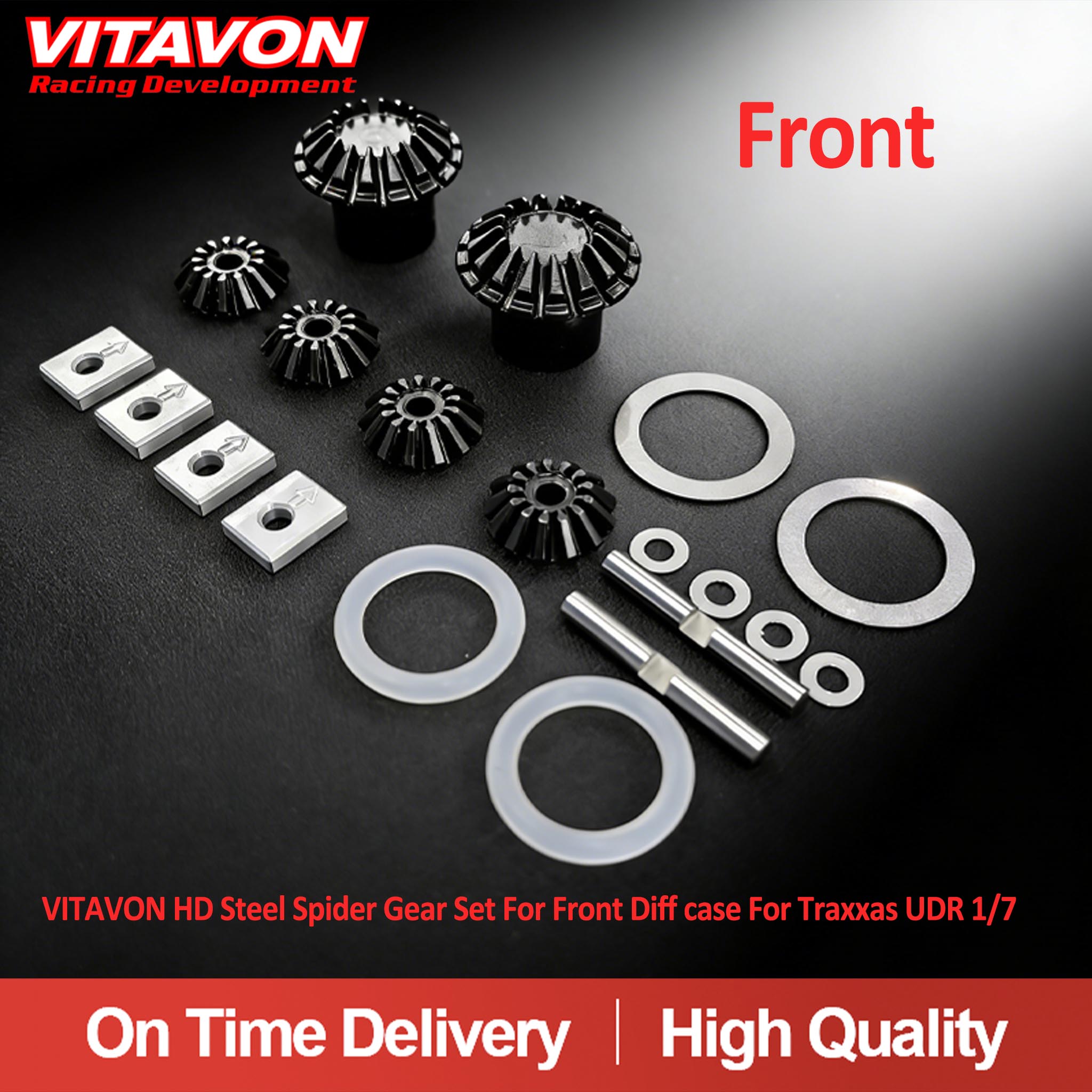 Vitavon HD Steel Front Spider Gear Set For Traxxas UDR 1/7 8582